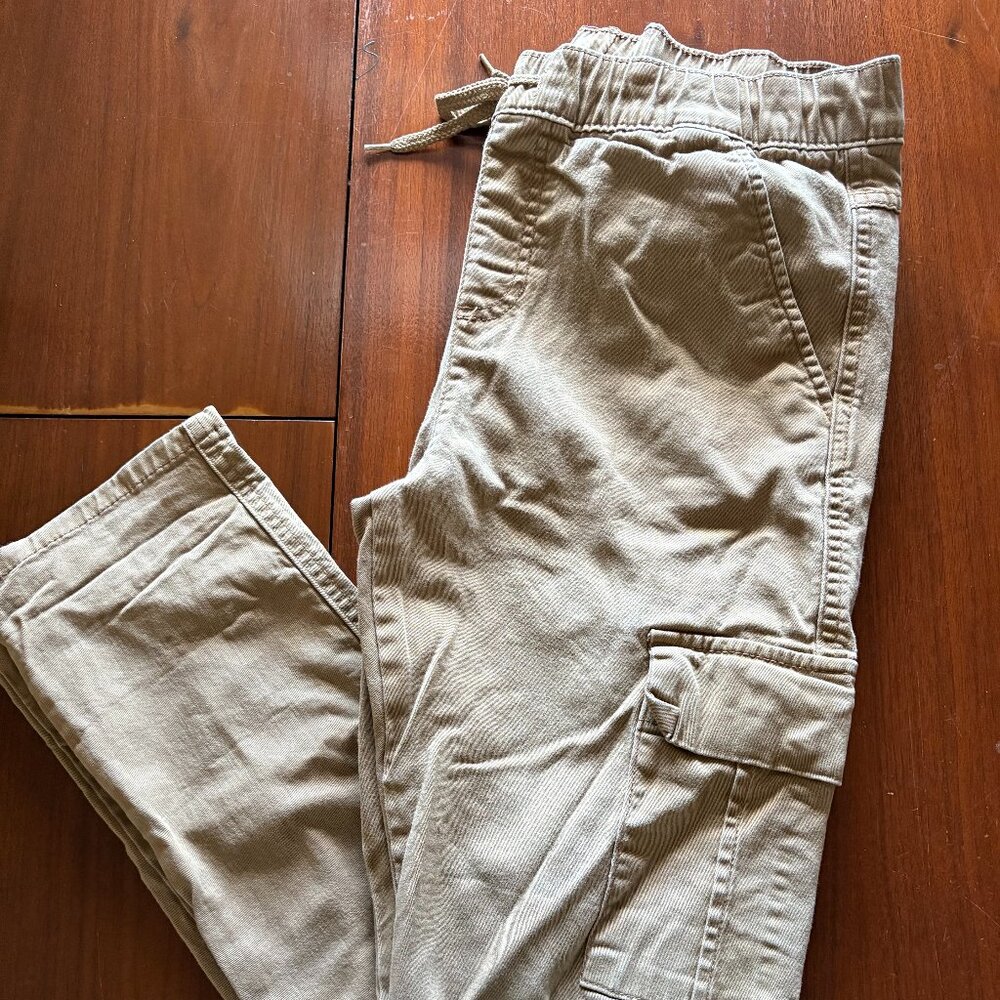 Boys khaki cargo joggers